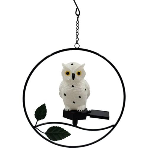 Solar Energy Lights Outdoor Owl Yard Lamp Outdoors Garden Waterproof Suspension Garden Decoration Lamp