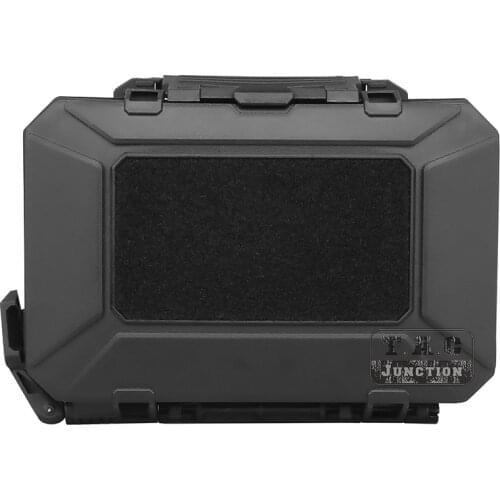 Tactical Critical Gear Tool Storage Box For On-Body Navigation Communication MOLLE Waterproof Dust Proof Comms Case Black