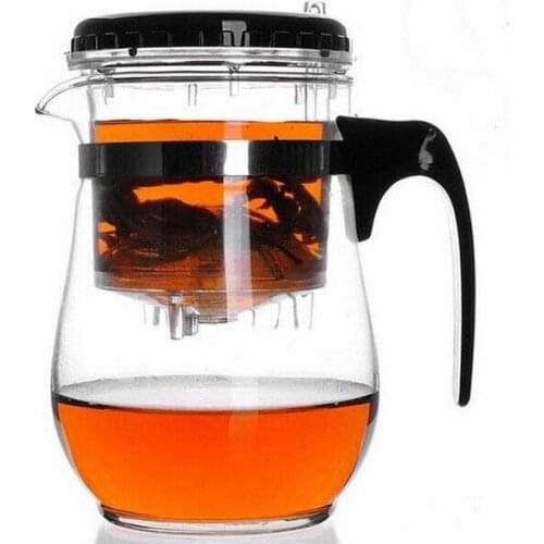 500ml Heat Resistant Glass Tea Pot Flower Puer Kettle Coffee Teapot Convenient Office Gongfu Tea Set