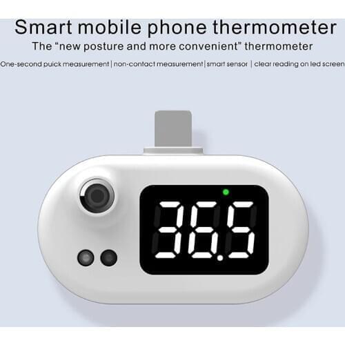 USB Smart Thermometer USB Intelligent Thermometer Portable Mini Cell Phone Non-Contact Type Infrared Thermometer ℃/℉ Conversion