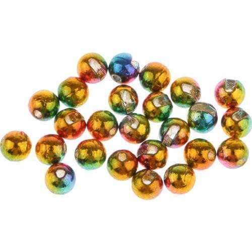 25pcs 4.6mm Slotted Tungsten Beads Fly Fishing Tying Materials for Jig Hooks