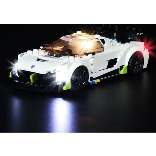 Vonado LED Lighting Set for 76900 Koenigsegg Jesko Speed Champions Light Kit, Not Included the Building Block