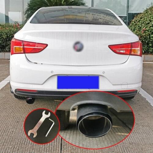 High Grade Carbon Fiber+Stainless Steel Tail Exhaust Pipe Straight Muffler Edge End Tips Fit For Buick Verano 2015-2020