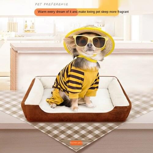 Winter Warm Plush Big Small Size Puppy Kennel Pad Teddy Golden Retriever Pets Dog Soft Sofa Beds House Waterproof Cat Kennel Mat