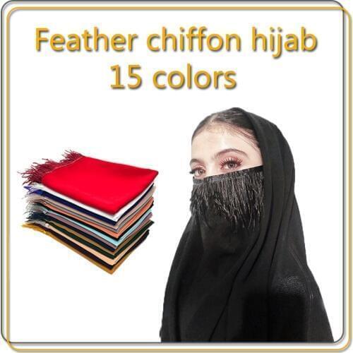 1PCS NEW Women Elegant Shawl Fashion Spring feather Chiffon Scarf Female Luxury Scarf Ladies Solid Head Scarf Feather Bandana