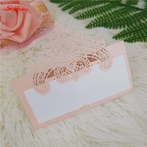 10/50/100pcs Laser Cut Crown Shape Place Escort Cards Name Cards For Wedding Birthday Home Party Table Decoration 5zSH935
