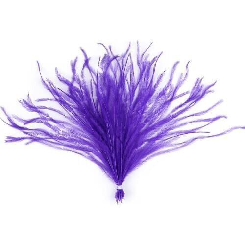 100pcs/bunch feathers Ostrich Feather Strung Decorative feather for crafts Ribbon 15-18 CM Jewelry Sewing Accessory