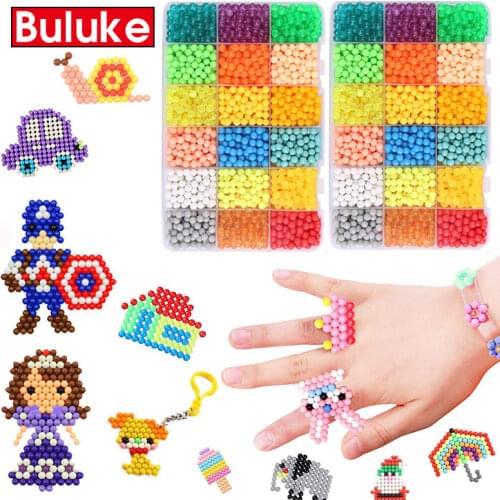 14400pcs 4.5MM Refill Hama Beads Puzzle Aquabeads DIY Water Spray Beads Set Ball Games 3D Handmade Magic Toys for girls Children