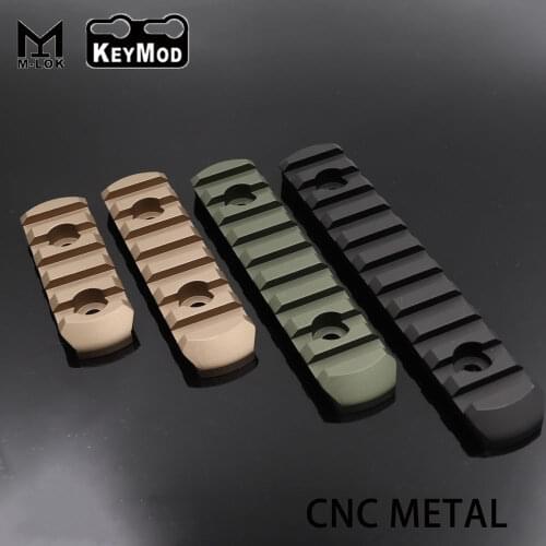 4 PCS 5 7 9 11Slot Picatinny Rail Tactical 20mm M-lok KEY Rifle Scope Metal Mount Alnminum Rails Adapter Hunting Gun Accessories