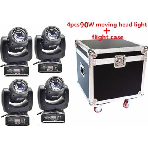 4pcs 90W LED RGBW 4 in 1 moving head projector for dj disco super bright LED
