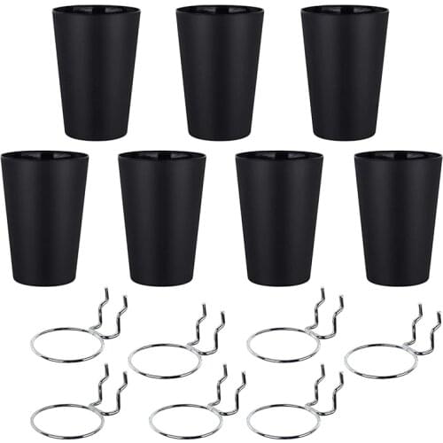 7 Sets Pegboard Hooks with Pegboard Cups Ring Style Pegboard Bins with Rings Pegboard Cup Holder Accessories