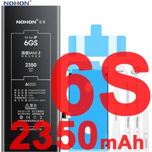 Nohon Battery For iPhone 6s 6GS iPhone6s 2175-2225mAh High Capacity Li-polymer Bateria For Apple iPhone 6s 6gs Batteries + Tools