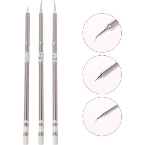 3 Pcs T12-J02 T12-JL02 T12-JS02 Iron Tips For Hakko Soldering Station FX-951 952