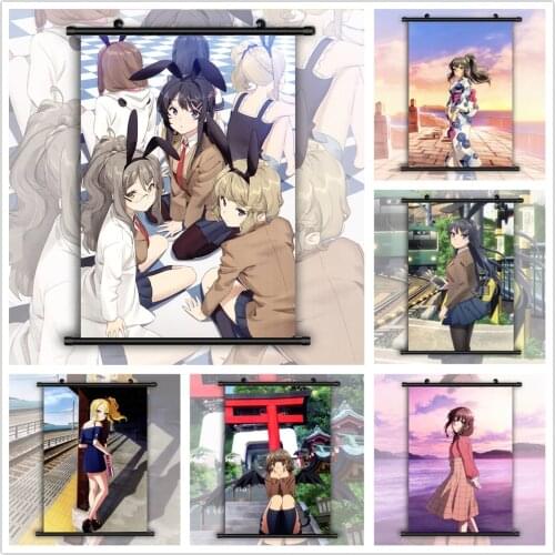 WTQ Anime Posters Seishun Buta Yarou Mai Rio Kaede Nodoka Tomoe Anime Manga Wall Decor Wall Art Picture Room Decor Home Decor
