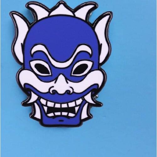 Avatar Appa and Aang Blue Spirit Brooch Pins Enamel Metal Badges Lapel Pin Brooches Jackets Fashion Jewelry Accessories