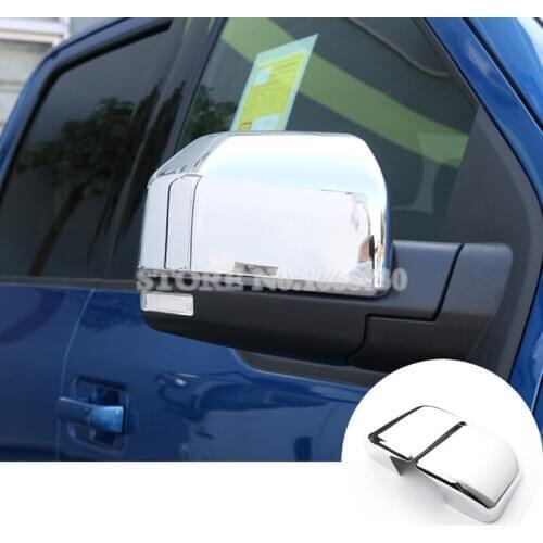 ABS Side Rearview Mirror Cover Trim Cover 2pcs For Ford F150 F-150 2015-2017 Car accesories interior Car decoration