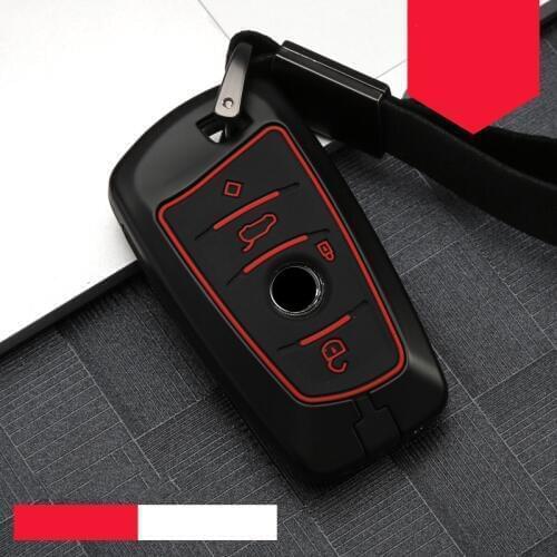 Car key case Zinc alloy silica gel for BMW new 1 3 4 5 6 7 series F10 F20 F30 smart 3 button X1 X3 X4 X5 X6 M3 M5 z4 E90 E60 E30