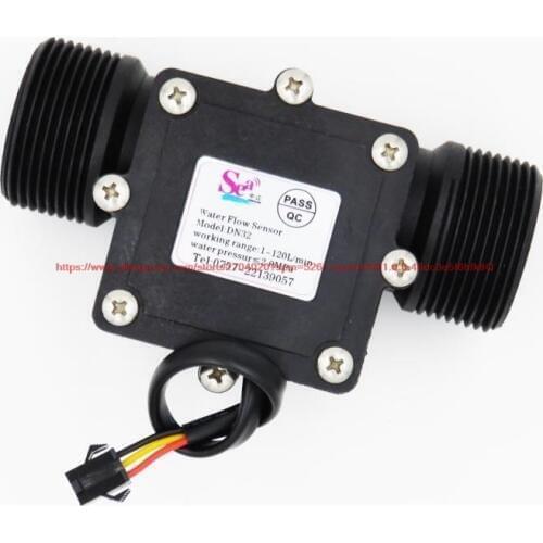 DN32 water flow sensor, large flowmeter, swimming pool flowmeter, industrial water flow sensor