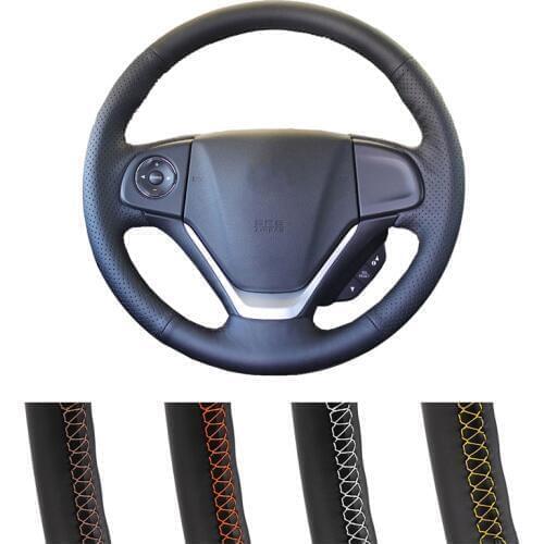 DIY Customized Car Steering Wheel Cover For Honda CRV CR-V 2012-2015 Auto Artificial Leather Steering Wrap