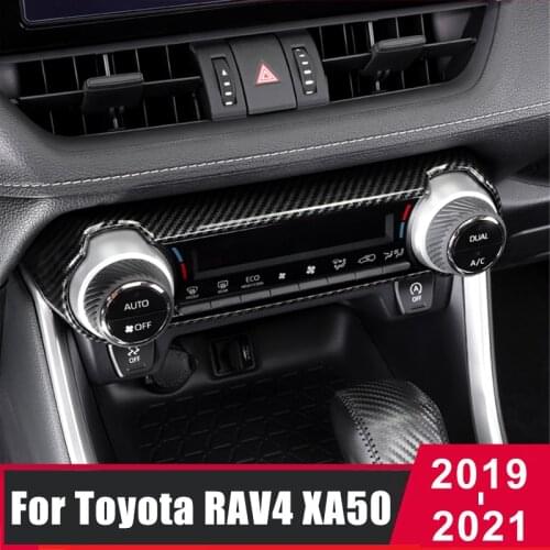 For Toyota RAV4 2019 2020 2021 RAV 4 XA50 ABS Car Air Conditioning Knob Climate Control Switch Speed Button Cover Accessories