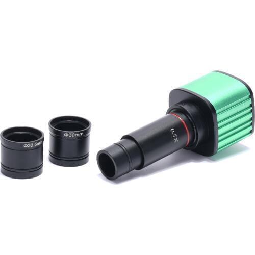 16MP Electronic Digital Video Microscope Camera With 0.5X Eyepiece Adapter 30mm/30.5m Ring for Trinocular Microscope