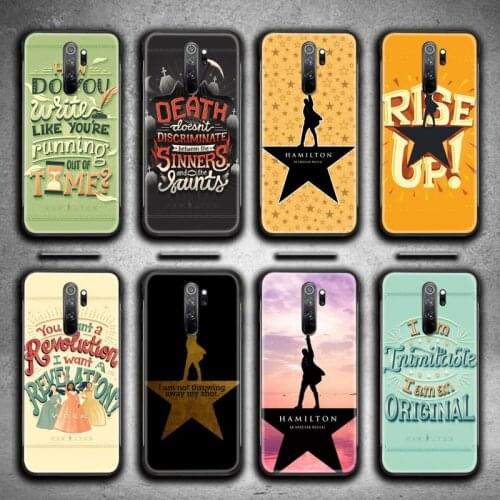 Hamilton Musical Lyrics Painted Phone Case for Redmi 9A 8A 7 6 6A Note 9 8 8T Pro Max Redmi 9 K20 K30 Pro