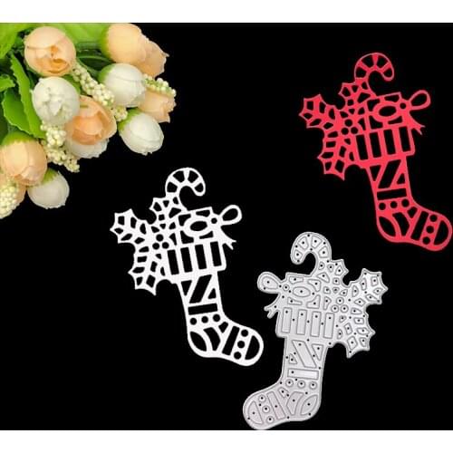 Julyarts Snow Christmas Socks Stocking Metal Embossing Christmas Die Cutting Dies New Dies Scrapbooking