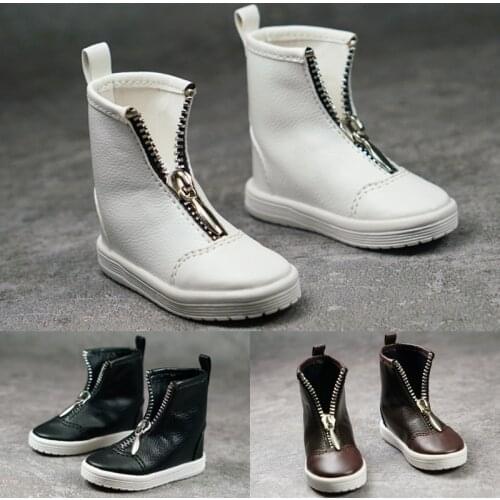 M1047 children handmade toy 1/3 1/4 uncle Doll Accessories BJD/SD doll shoes Zipper high-top casual shoes sneakers 1pair