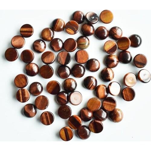 Fashion high quality natural red tiger eye stone round cab cabochon beads for jewelry Accessories 10mm wholesale 50pcs/lot free
