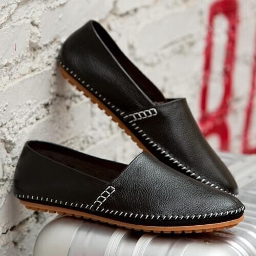 Men Casual shoes Leather Driving Moccasins Slip on Men Loafers Breathable Men Driving Shoes