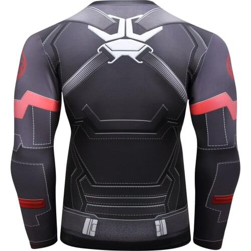 Long Sleeves Fitness Rashguard Mens Sport Running Compression T-shirt Skin-tight MMA Gym Training Clothes