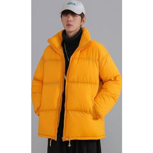 Men Harajuku Winter Jacket Mens Clothing Korean Mulit Color Cotton-padded Coats Hip Hop Fashions Windbreaker Women Winter Coat