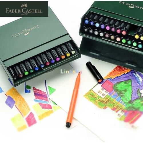 Faber Castell 12,24,48 colors,Pitt Artist Brush Pen Set Gift Box,Pastel Tones Pitt Brush Pen, Artist Pen Hand Lettering Set