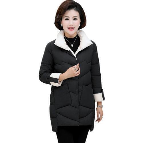 New XL-5XL Women Double Sided Down Long Jacket Winter Turtleneck Down cotton Coat single Breasted Warm Parkas Snow Outwear