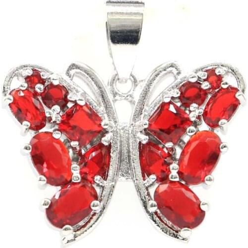 53x37mm Big European Design 14.8g Created Blue Aquamarine For Ladies Silver Pendant Eye Catching