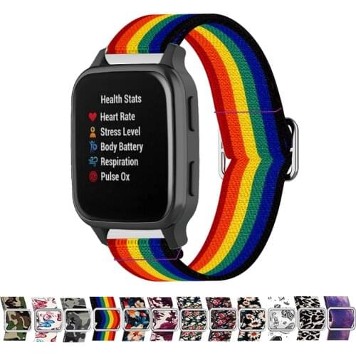 Watchband For Garmin Venu SQ Elastic Bracelet For Garmin Forerunner 245/Venu 2/Vivoactive 3 4 Wrist Strap For Amazfit Bip S U