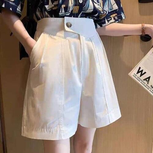 S- 4XL High Quality Shorts Women Straight Wide Leg High Waist Korea Girls Harajuku Cute Short Pants 2021 Summer Full Plus Size