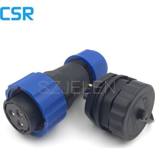 SD20TP-ZM, waterproof 3pin Plug (female) and socket (male) ,IP68, 25A , Nylon Assembly Screw Fixing waterproof connector 3 pin
