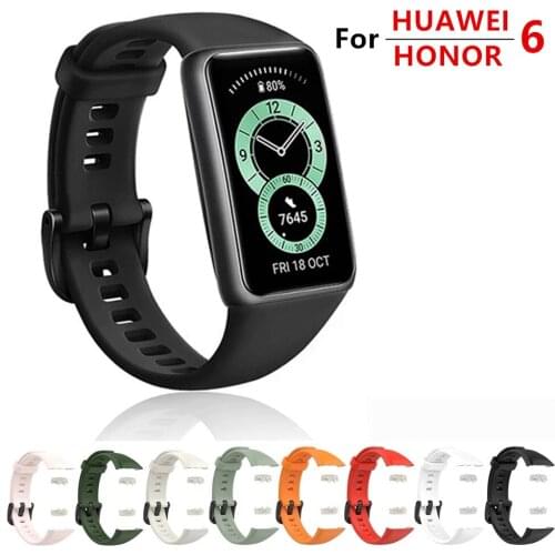 Silicone Strap Suitable For Huawei Honor Band 6 Sports Waterproof Soft Silicone Wristband Replacement Strap Correa De Silicona