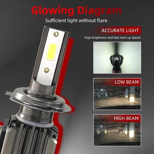 H4 led h1 led Car Bulb H4 H7 Led Headlight 12V 24V 6000K 60W 8000LM H1 H11 HB3 9005 HB4 9006 Fog Light Auto LED Lamp