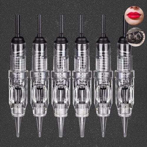 Tattoo Needles Disposable Permanent Makeup 100PCS 1RL For Machine Eyebrow Lip Cartridge Needles Sterilized Round Liner