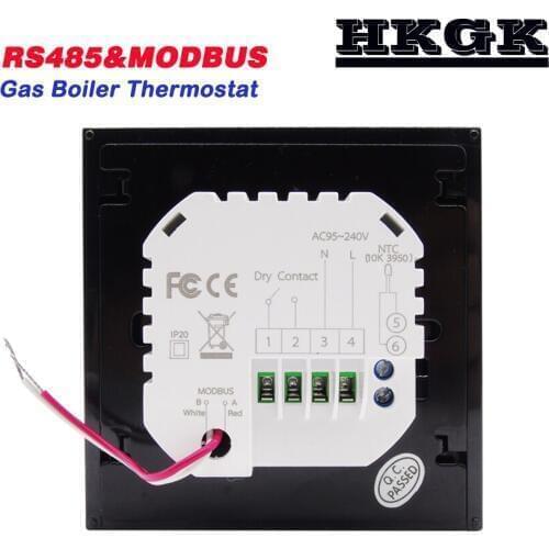 RS485&MODBUS Smart Thermostat Temperature Controller Gas Boiler , for Dry contact &Passive contac,24VAC 95-240VAC optional