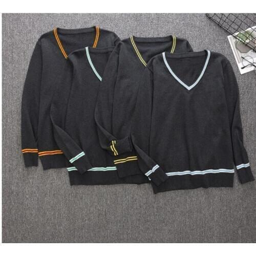 Spring School Uniform Sweater V-neck Daily Clothes Cosplay Series 4 colors All-match Cosplay Costumes College Role Playing