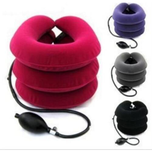 Air Inflatable Cervical Collar Neck Traction Tractor Support Massage Pillow Pain Relief Relax Health Care Neck Head Stretcher