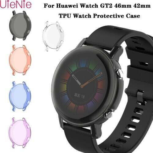 Soft Silicone Watch Protective Case For Huawei Watch GT2 46mm Case TPU Bumper Frame for Huawei GT2 42mm Watch Accessories