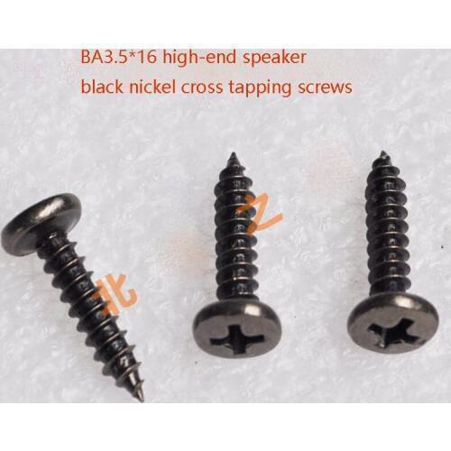 10pcs/lot BA3.5*16 cross self-tapping speaker plus hard screw connector black horn speaker fixing screw