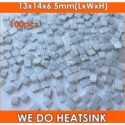 100pcs Aluminum 13x14x6.5mm Computer VGA Card Xbox360 PS DDR RAM Video Memory Cooling Cooler Heatsink