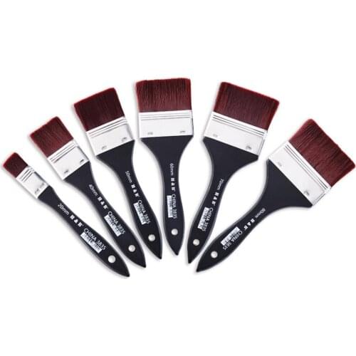 12styles Different Size Watercolor Oil Art Paint Brush Nylon Hair Painting Art Brush Easy To Clean Wooden Cleaning Brush Artist