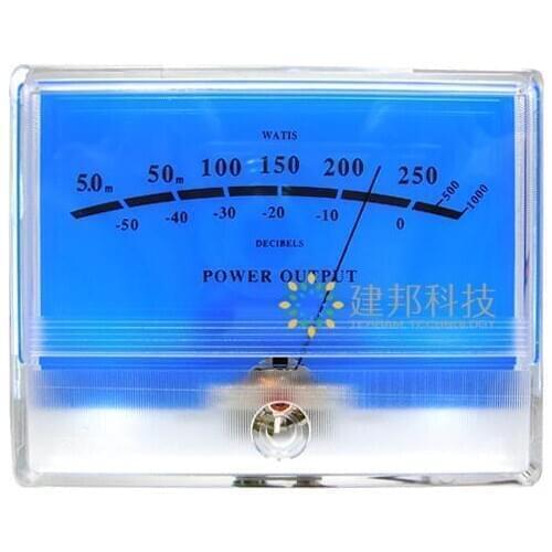 2pcs VU Meter Classic Lake Blue + 1pcs Driver Board Figure Head Table DB Table Audio Power Amplifier