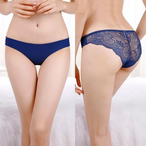2021 Womens Sexy Lingerie Lace Underwear Seamless Low-RisePanties Briefs Female Silk Underpants Breathable Comfortab